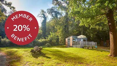 Glamping pod at Abbey Wood Experience Freedom glamping campsite 
